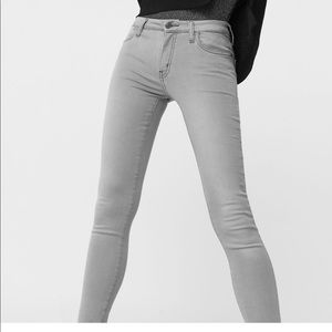 Gray skinny jeans